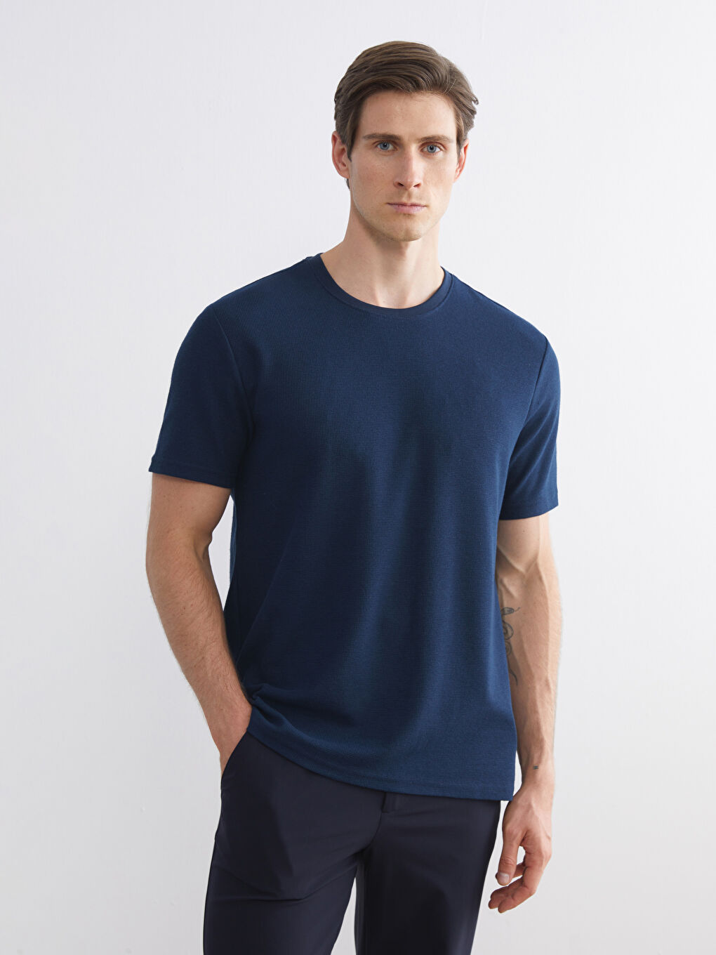 Crew Neck Plain Men's T-Shirt