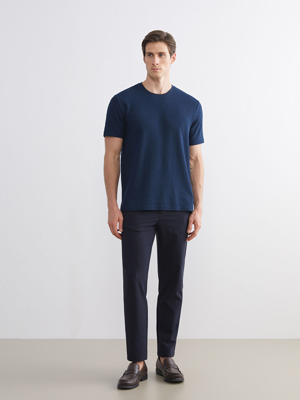 Crew Neck Plain Men's T-Shirt-1