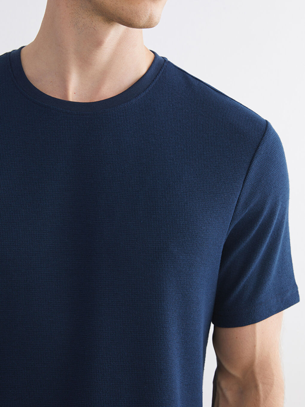 Crew Neck Plain Men's T-Shirt-2