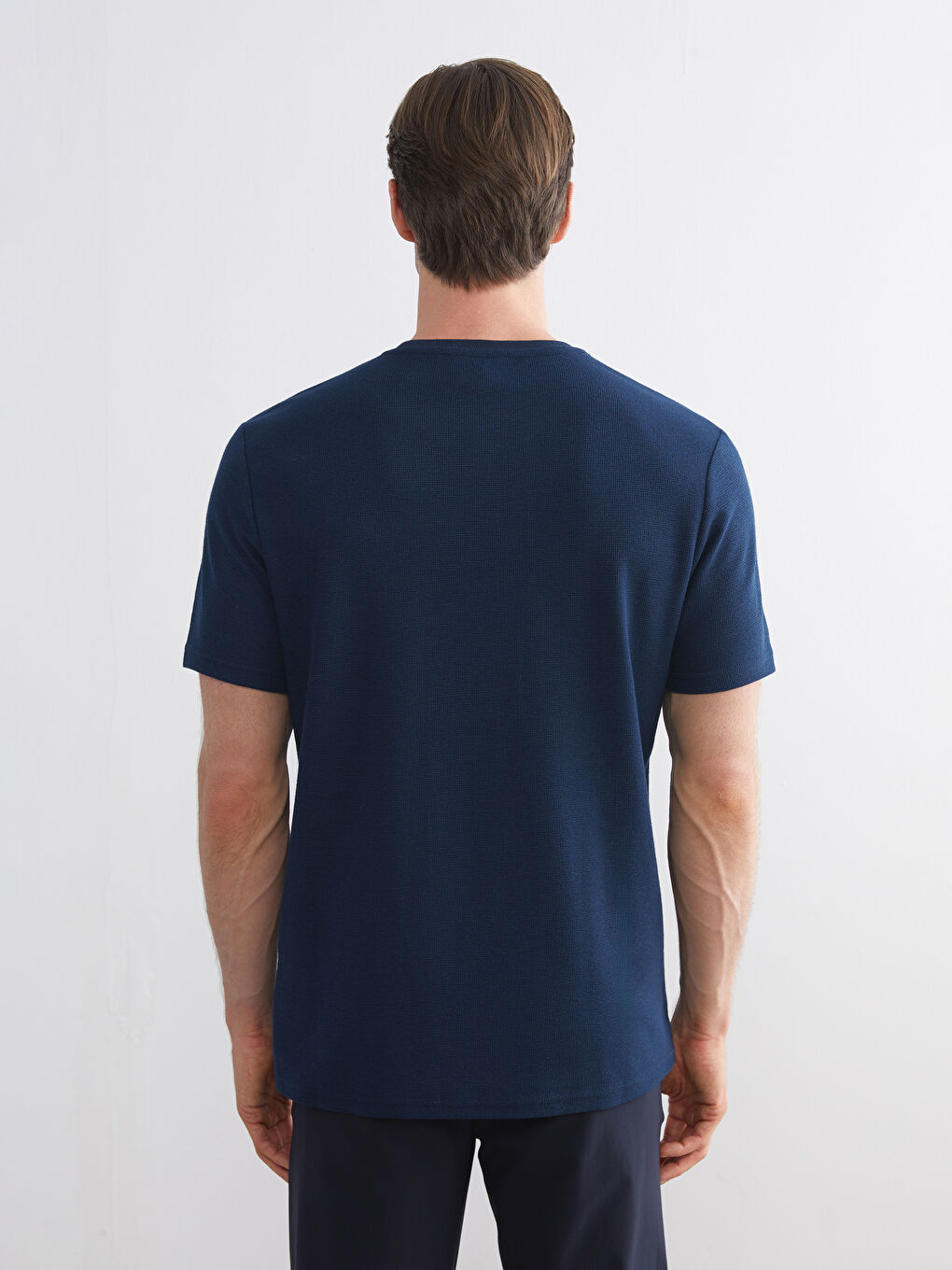 Crew Neck Plain Men's T-Shirt-3