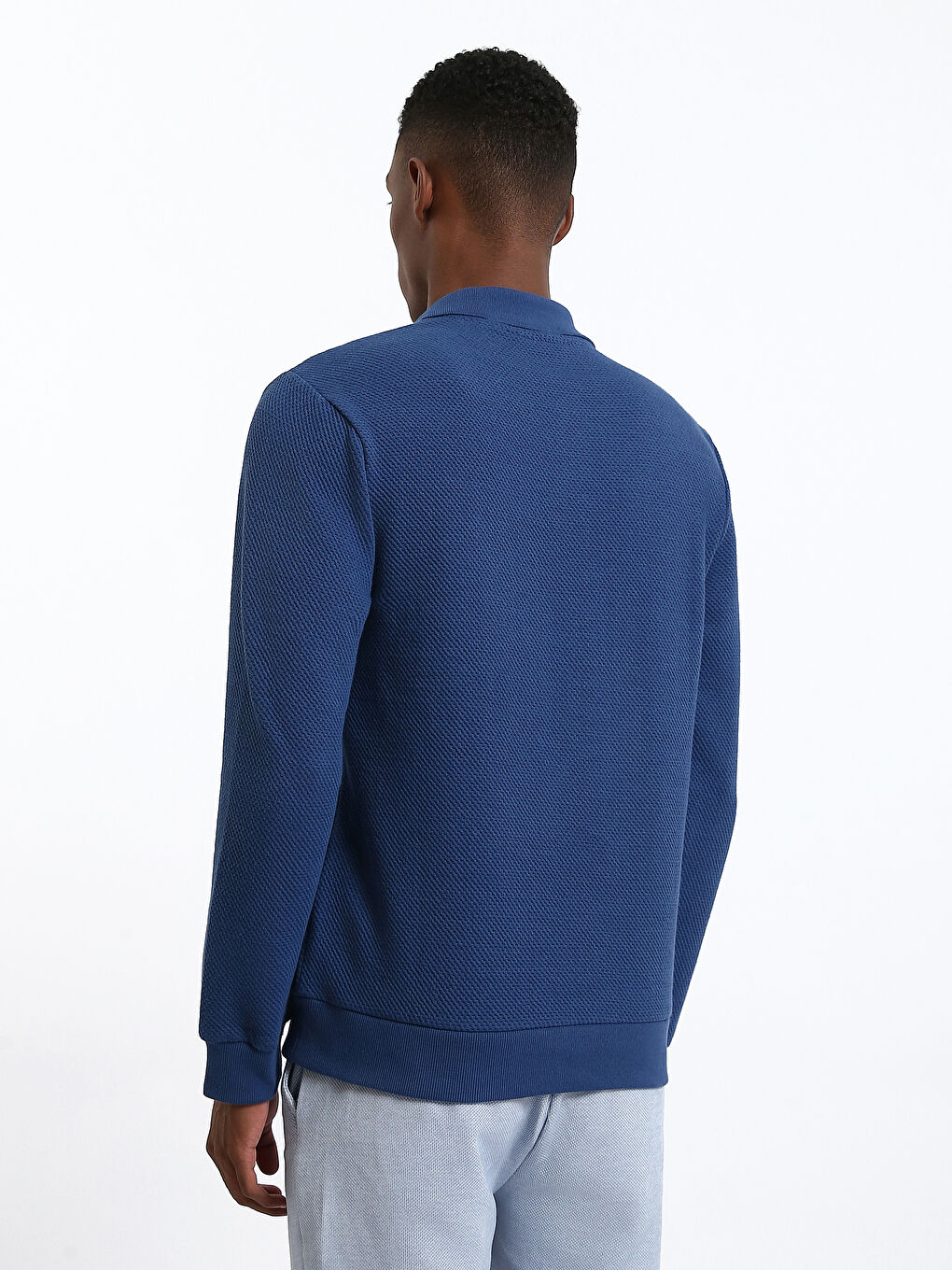 Polo Neck Men's Sweatshirt-8