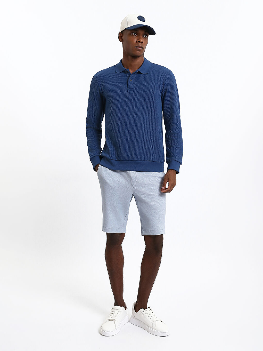 Polo Neck Men's Sweatshirt-2