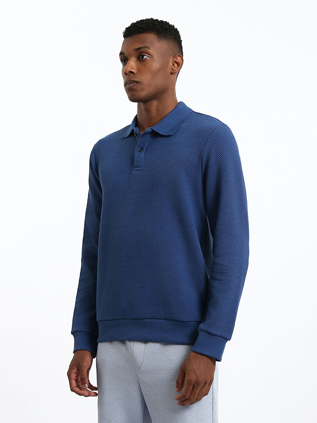 Polo Neck Men's Sweatshirt-6