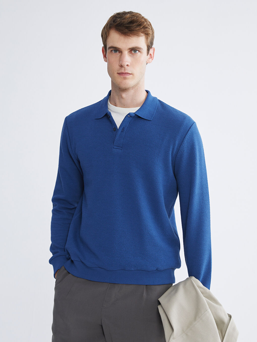 Polo Neck Men's Sweatshirt