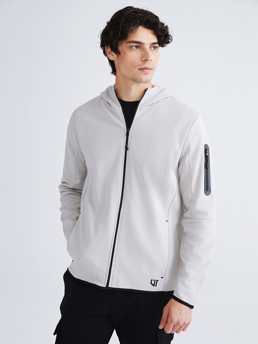 Hooded Long Sleeve Men's Zip-Up Sweatshirt