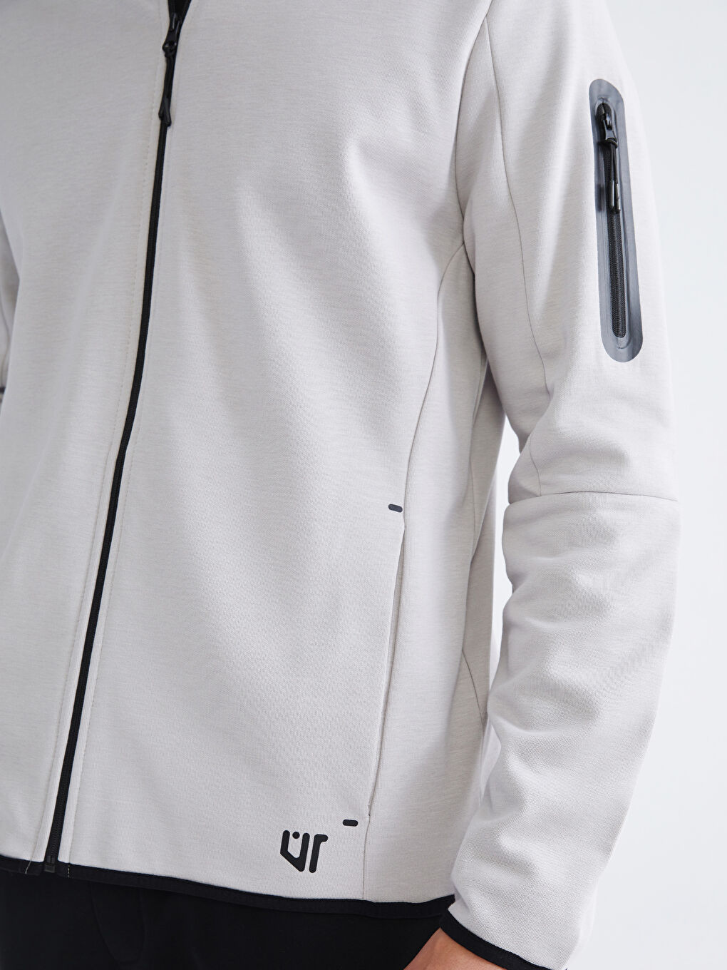 Hooded Long Sleeve Men's Zip-Up Sweatshirt-2