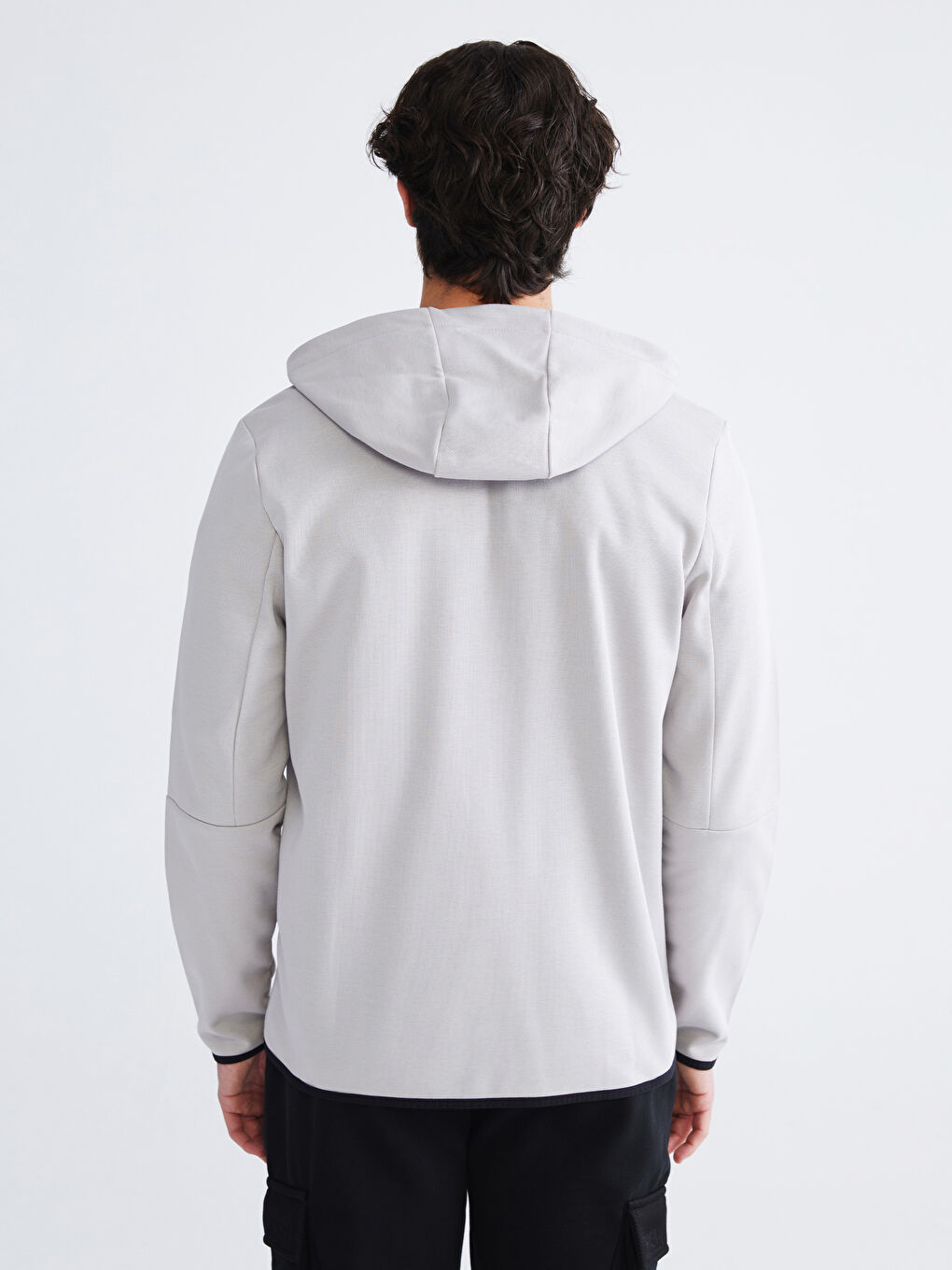 Hooded Long Sleeve Men's Zip-Up Sweatshirt-3