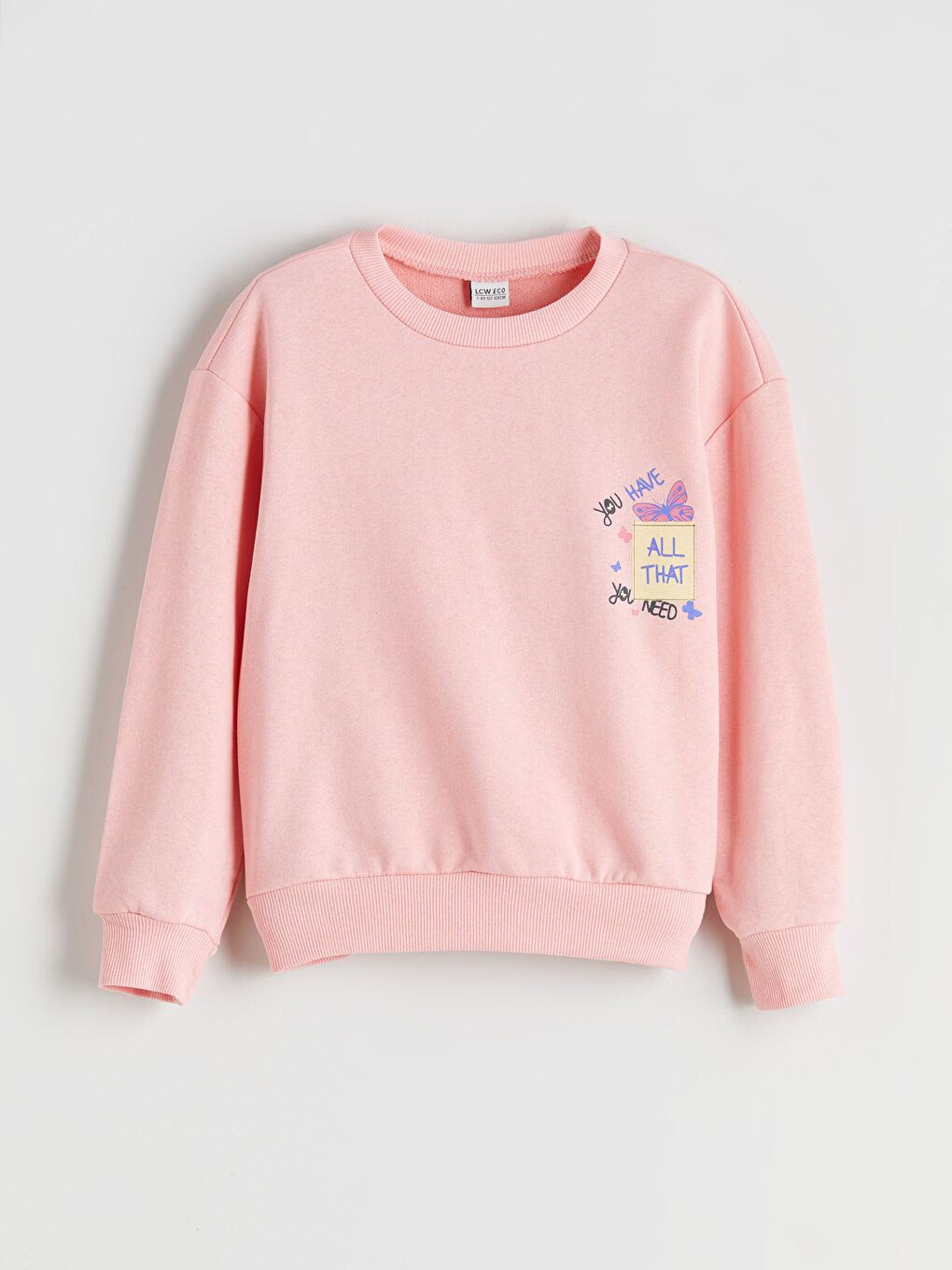 LCW Kids Crew Neck Girls' Sweatshirt -W5IJ52Z4-ZUW