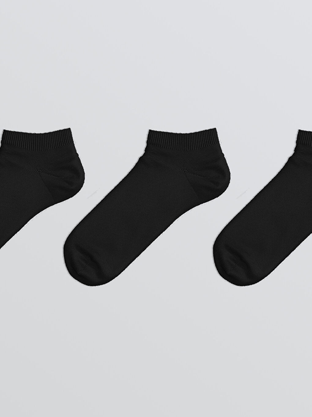 Siyah Erkek Patik Çorap 3'lü-1