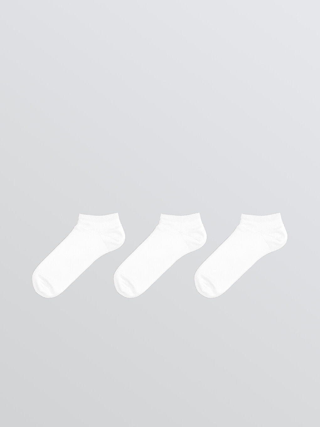 Beyaz Erkek Patik Çorap 3'lü