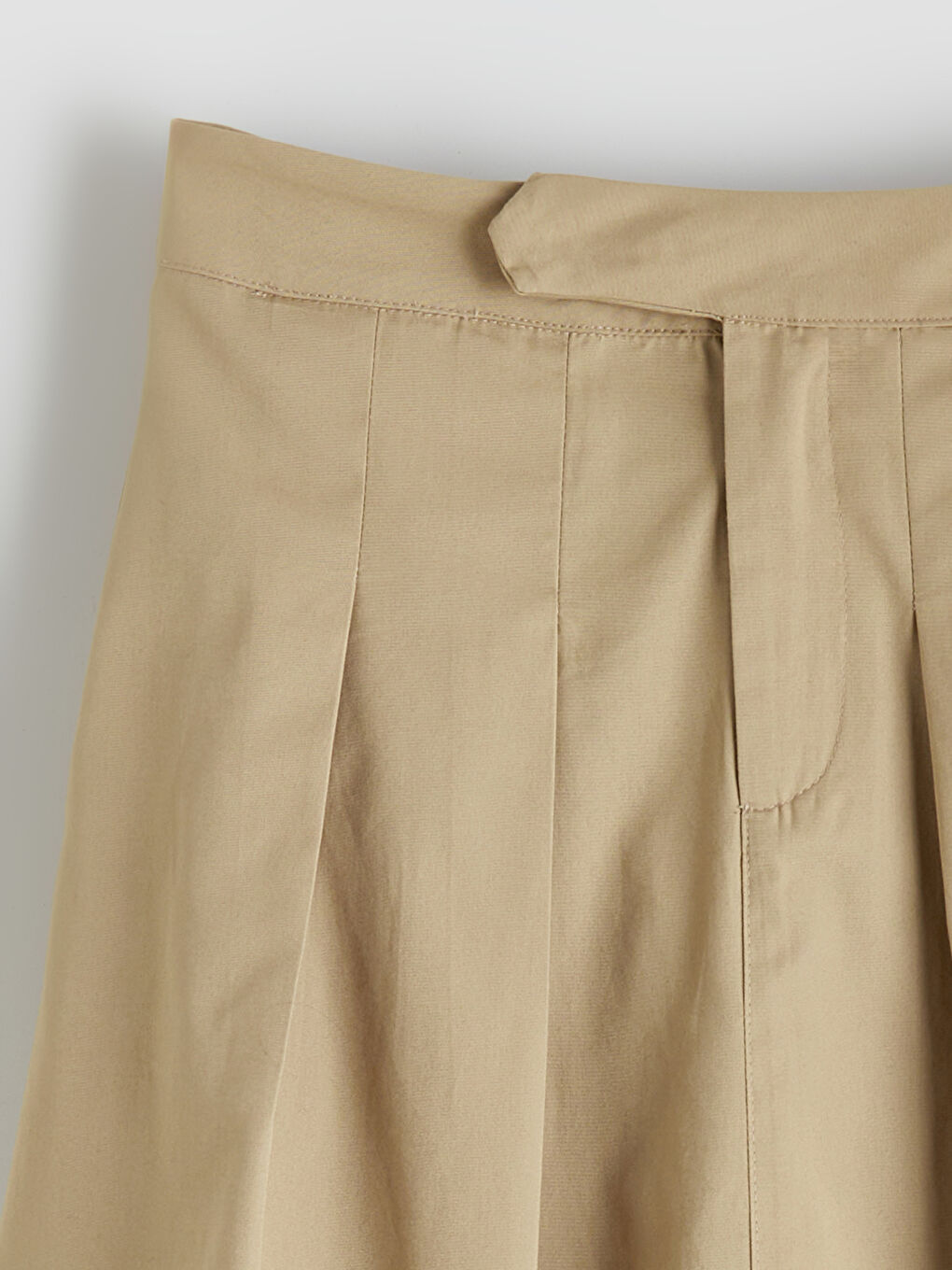 Haki Loose Fit Pileli Etek-6