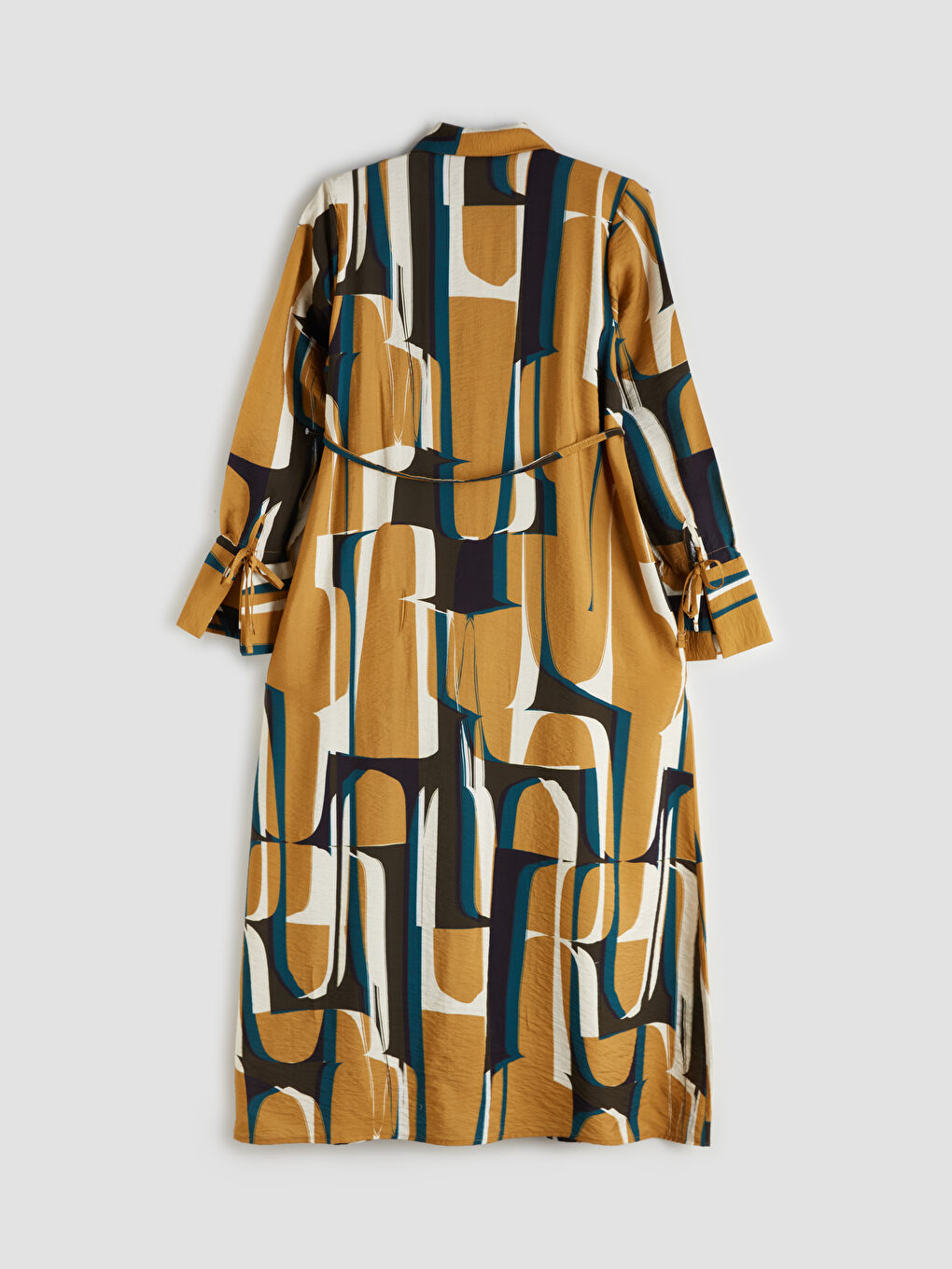 Patterned Shirt Dress-6