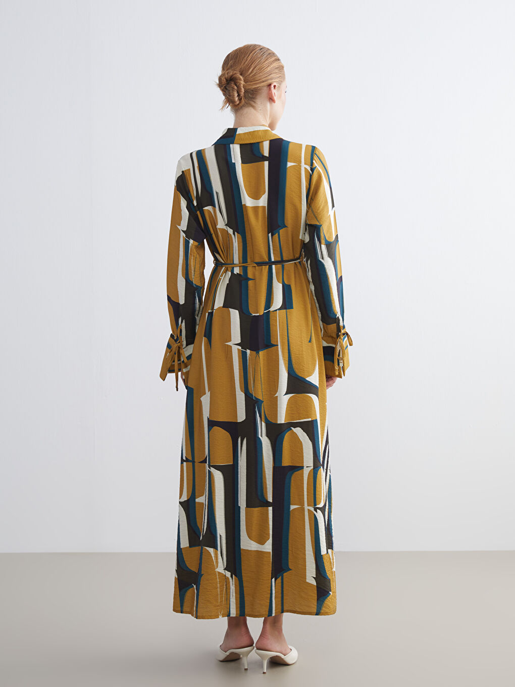 Patterned Shirt Dress-4