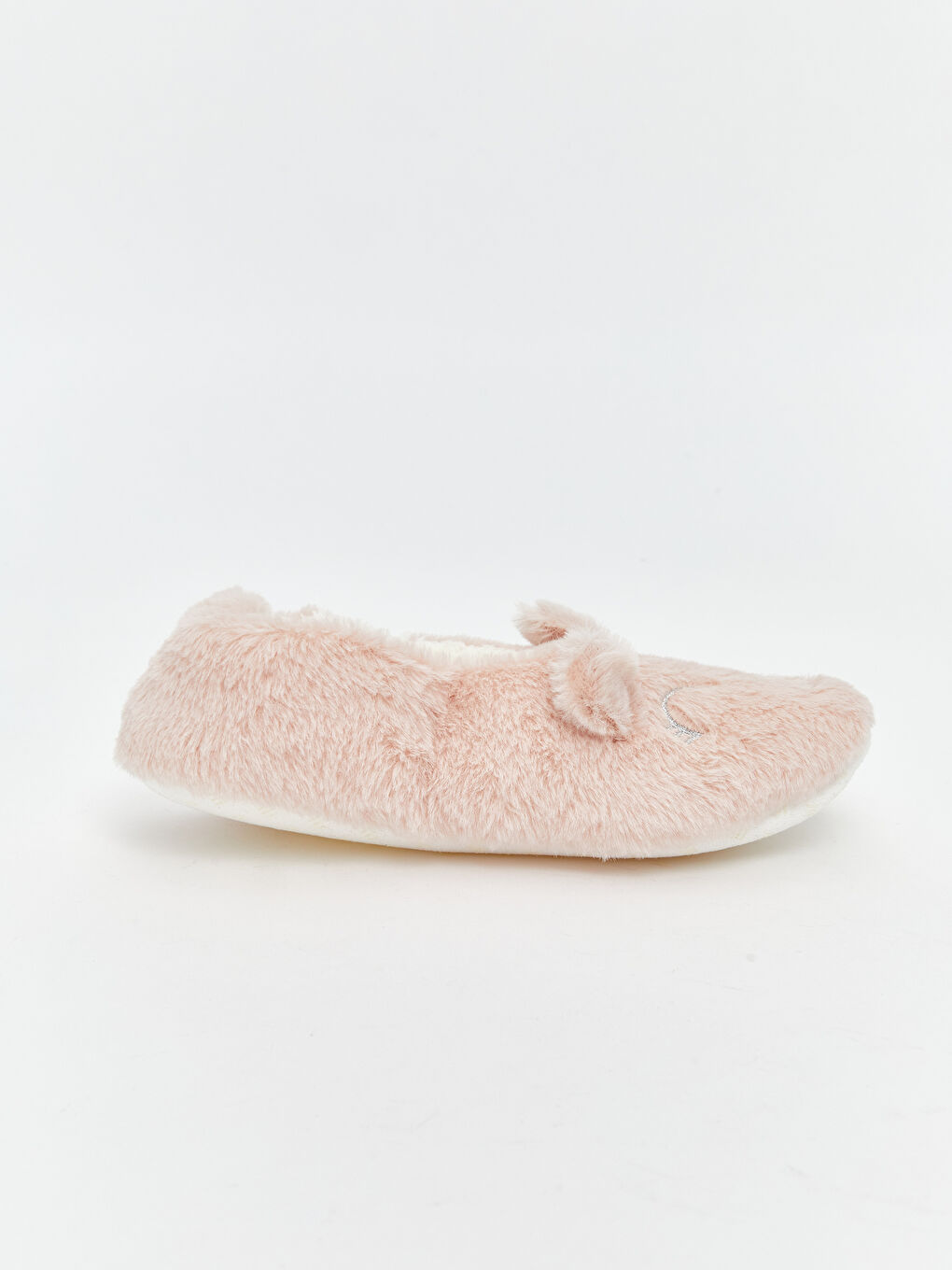 Pembe Pelüş Kız Çocuk Ev Ayakkabısı Panduf-1