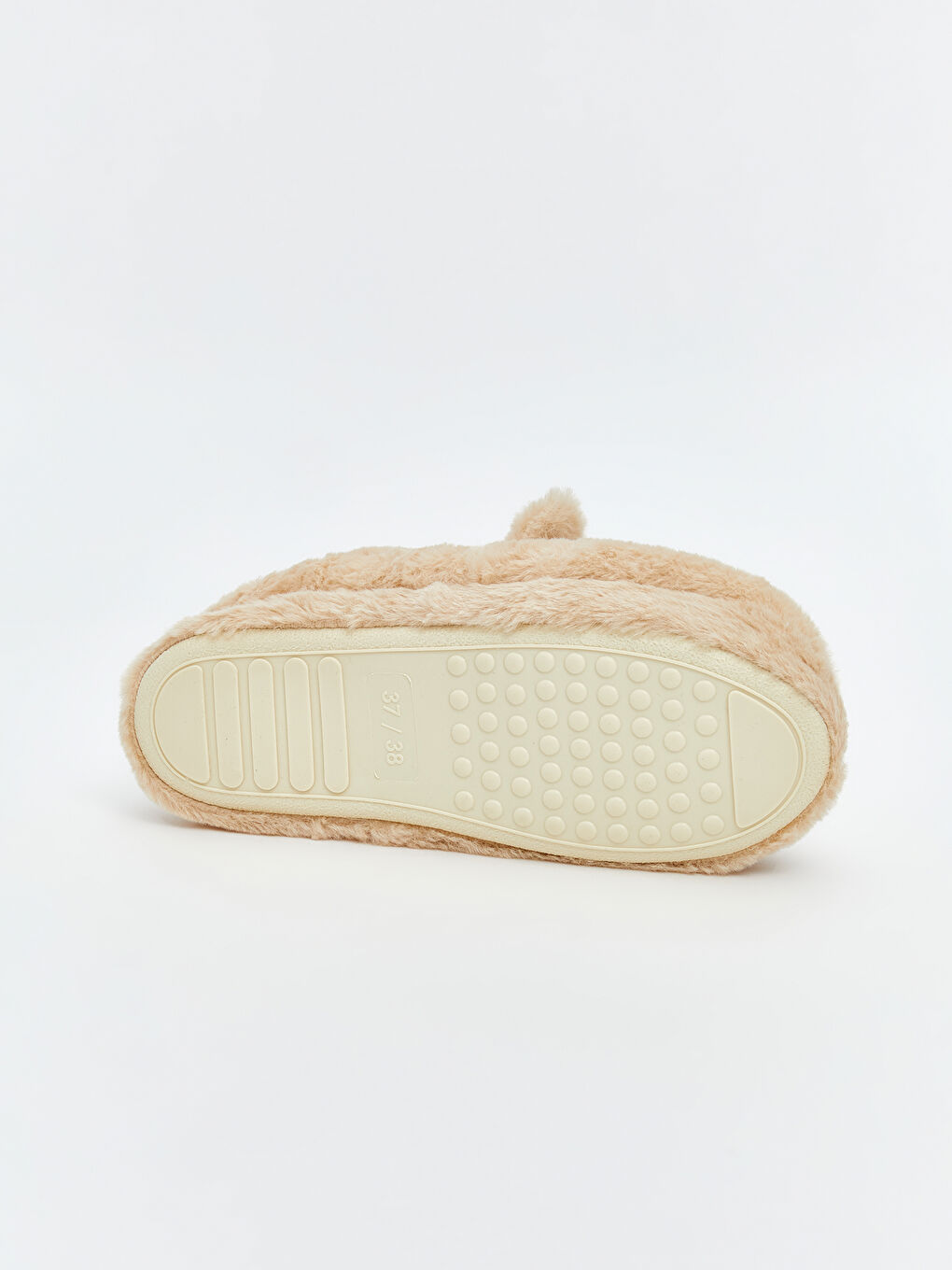 Bej Hayvan Nakışlı Kız Çocuk Ev Terliği-3