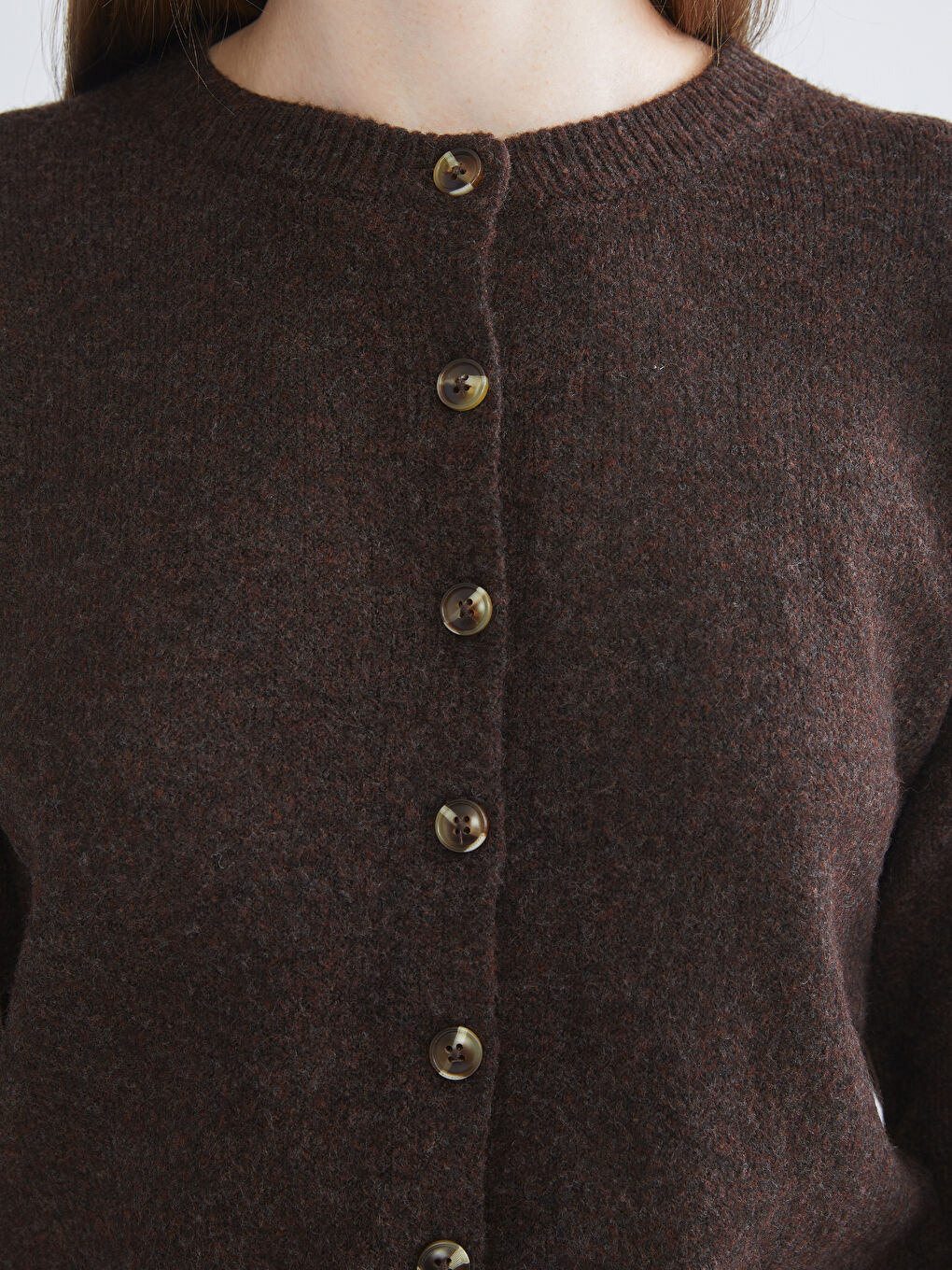 Crew Neck Women's Knitwear Cardigan-2