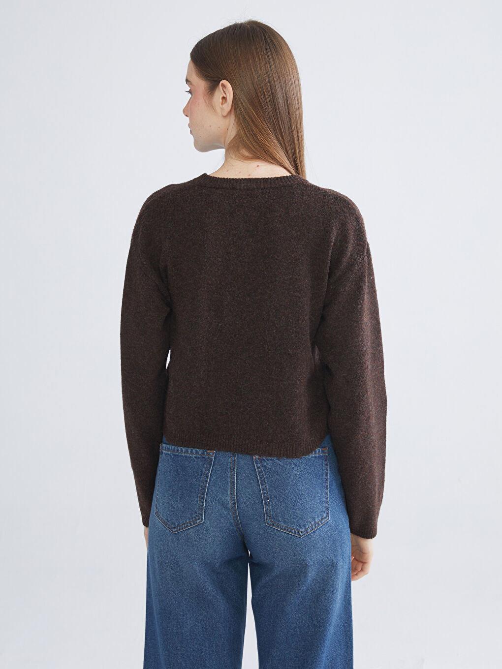 Crew Neck Women's Knitwear Cardigan-3