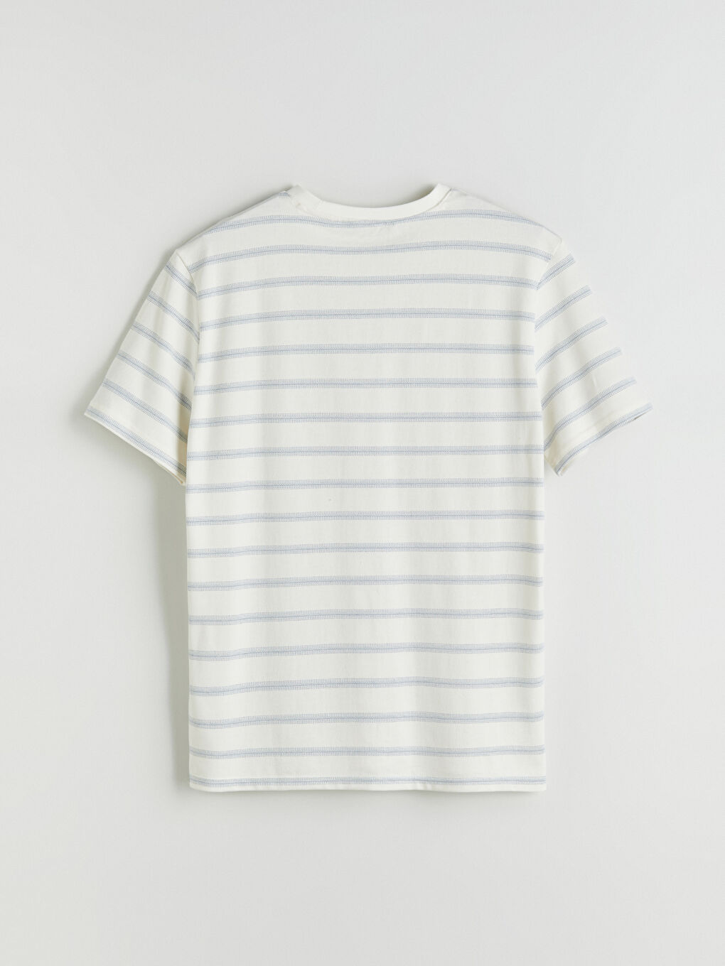 Mavi Bisiklet Yaka Çizgili Penye Erkek Tişört-5