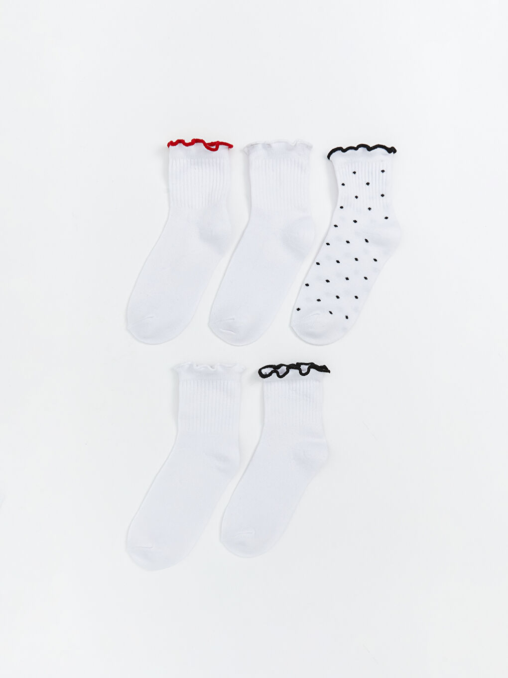 LCW Kids Girls' Ankle Socks 5 Pack -W5IK51Z4-JYX