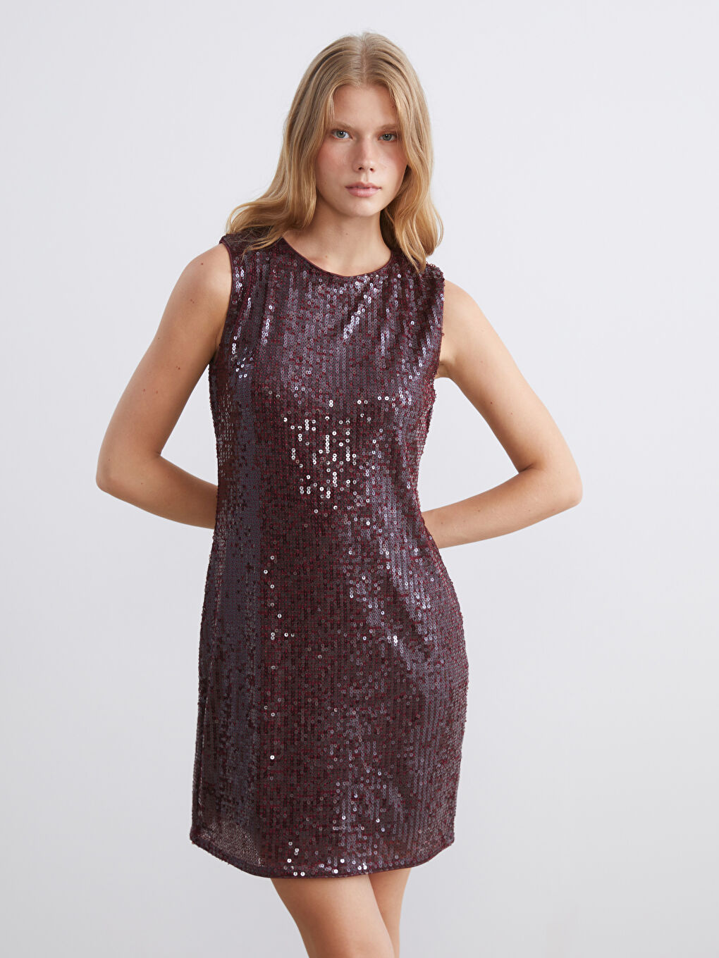 Женщины Бордовый Платье-1