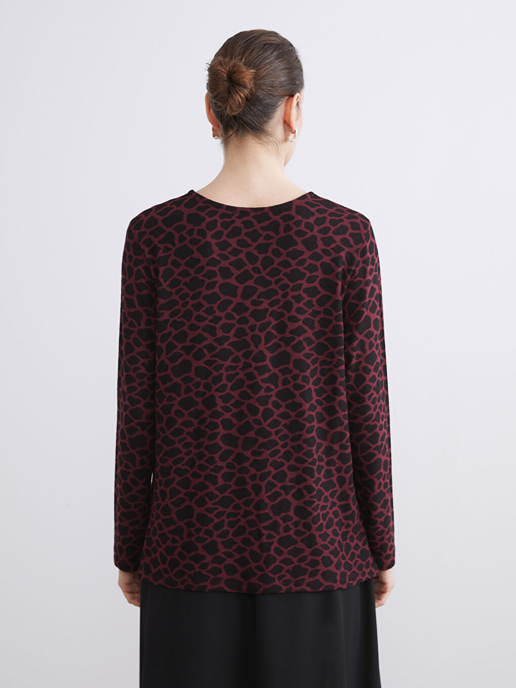 Crew Neck Leopard Print Women's T-Shirt-3