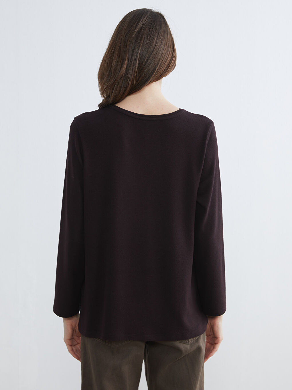 Crew Neck Patterned Women's T-Shirt-3