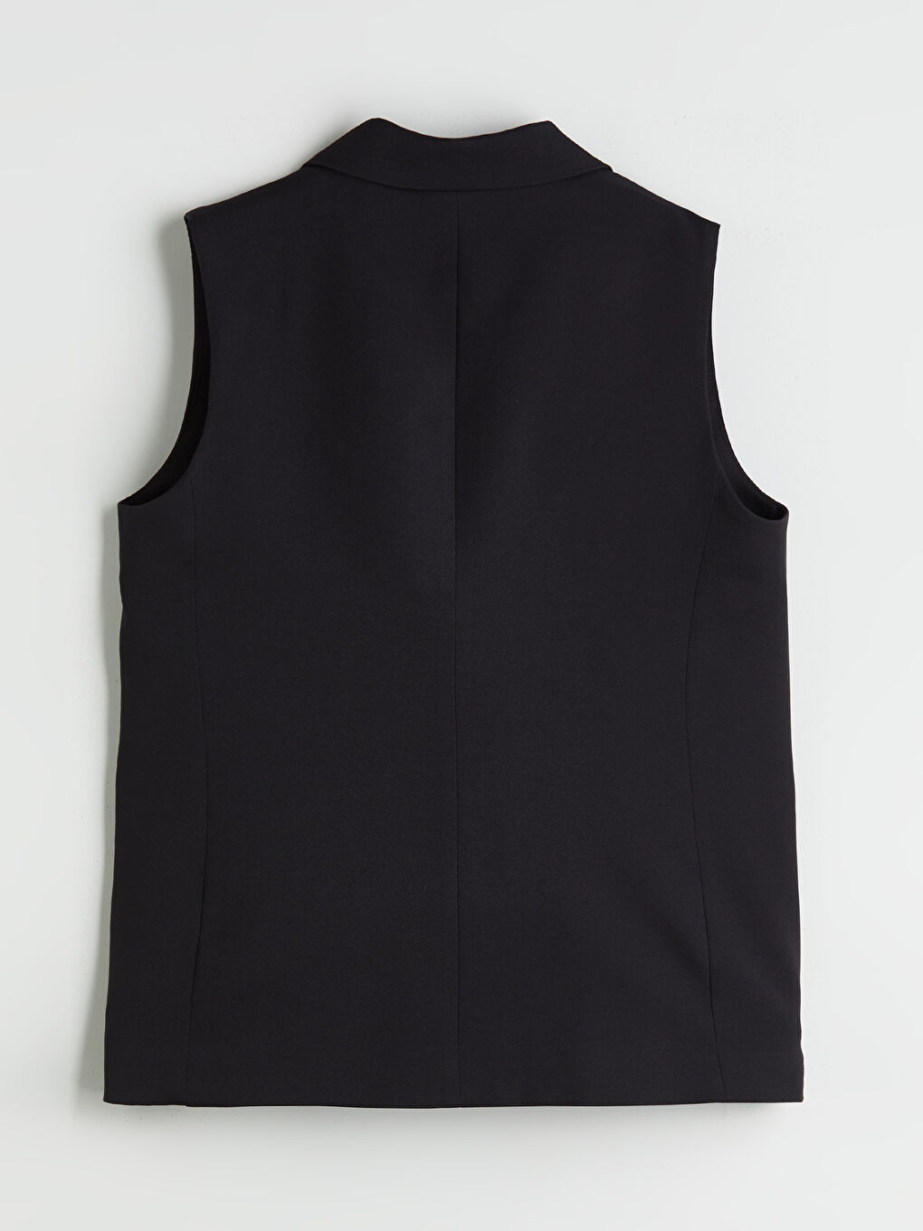 Siyah Kruvaze Yaka Kadın Klasik Yelek-8