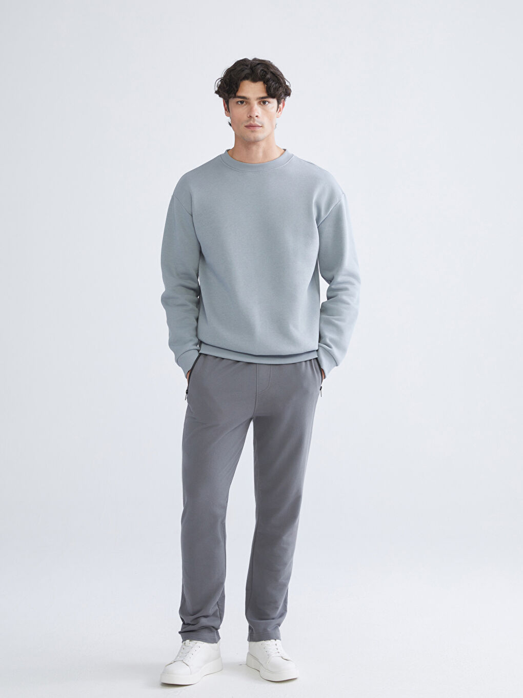 Gri Standart Kalıp Erkek Eşofman Altı