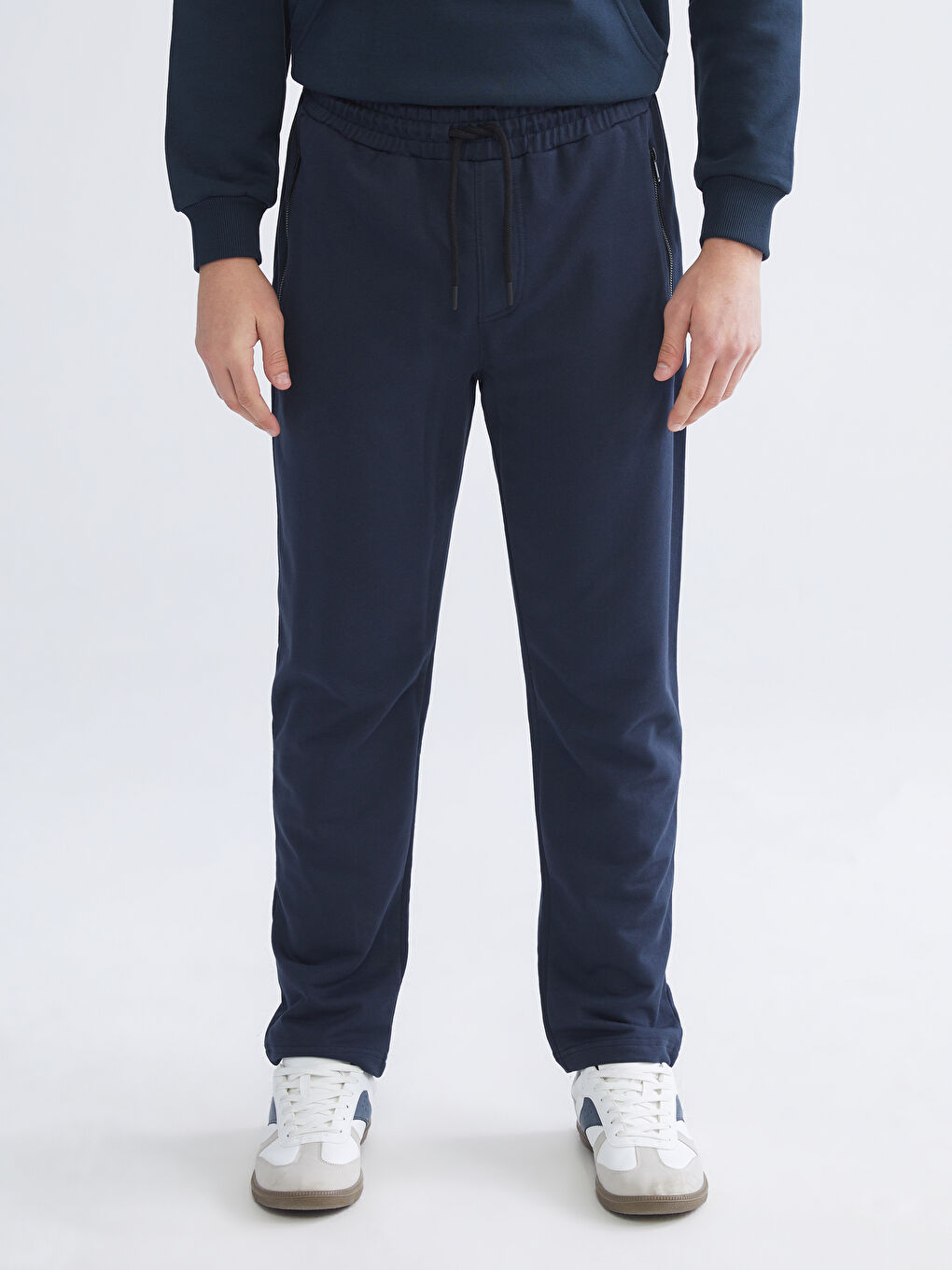 Lacivert Standart Kalıp Erkek Eşofman Altı-1