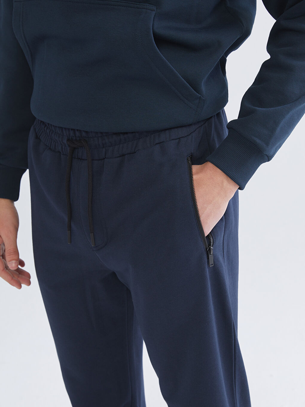 Lacivert Standart Kalıp Erkek Eşofman Altı-2