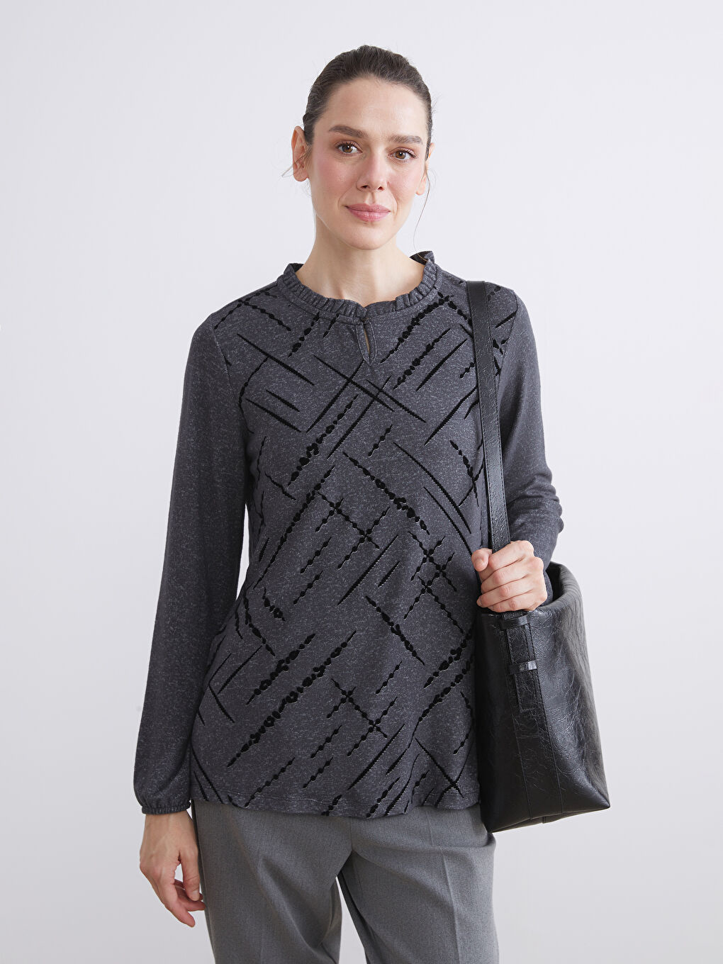 Әйелдер антрацит түстес Блузка