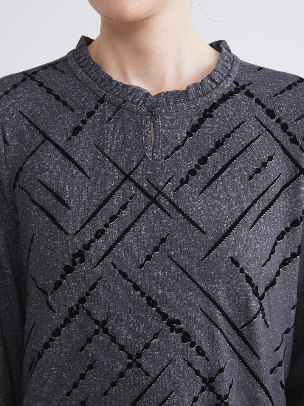 Әйелдер антрацит түстес Блузка-2