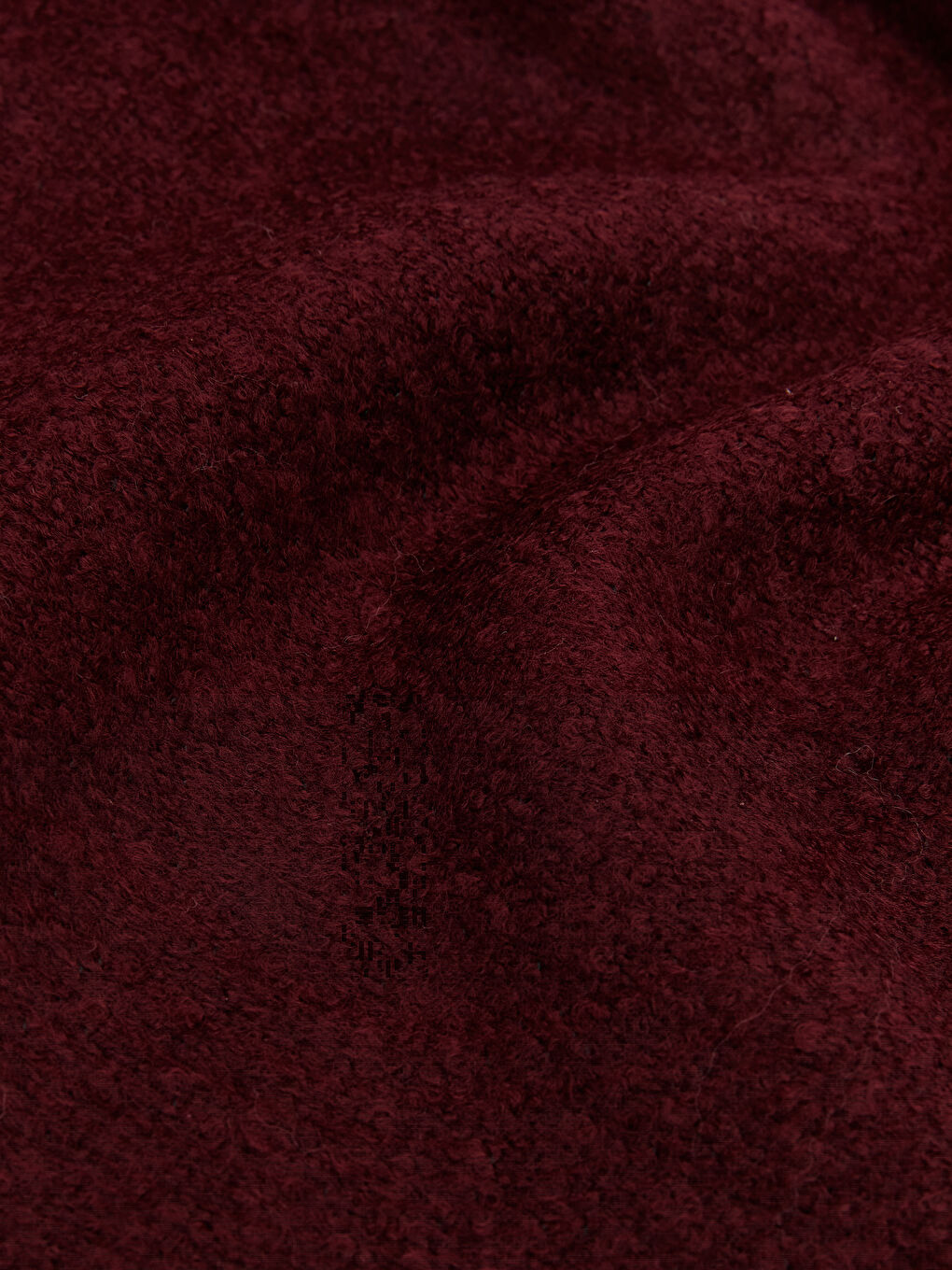 Bordo Düz Püsküllü Kadın Atkı-2