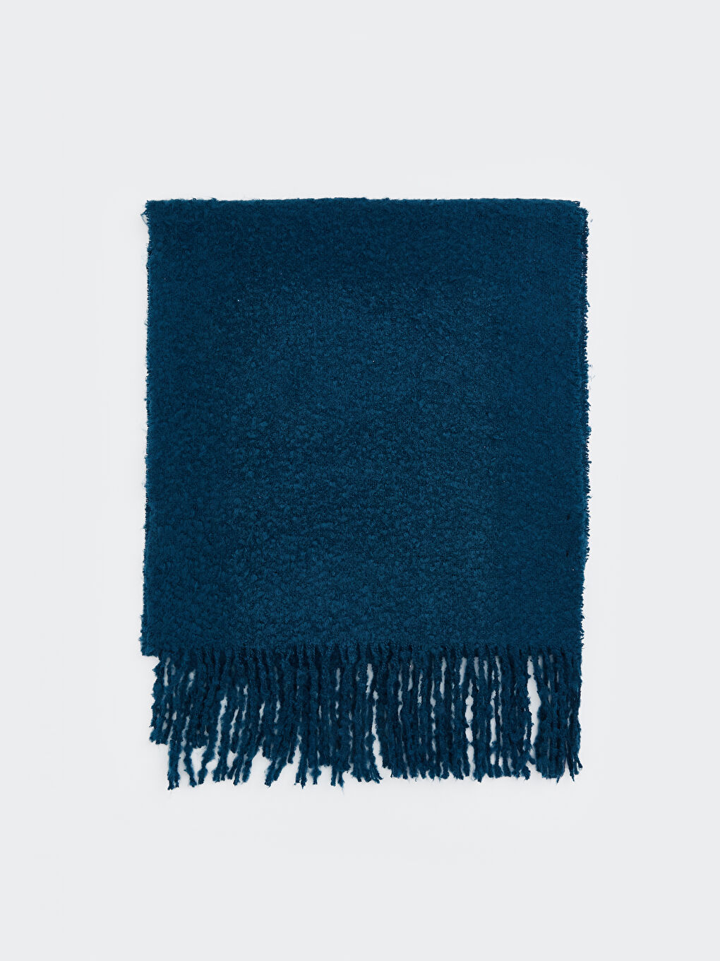 Petrol Püsküllü Kadın Atkı-1