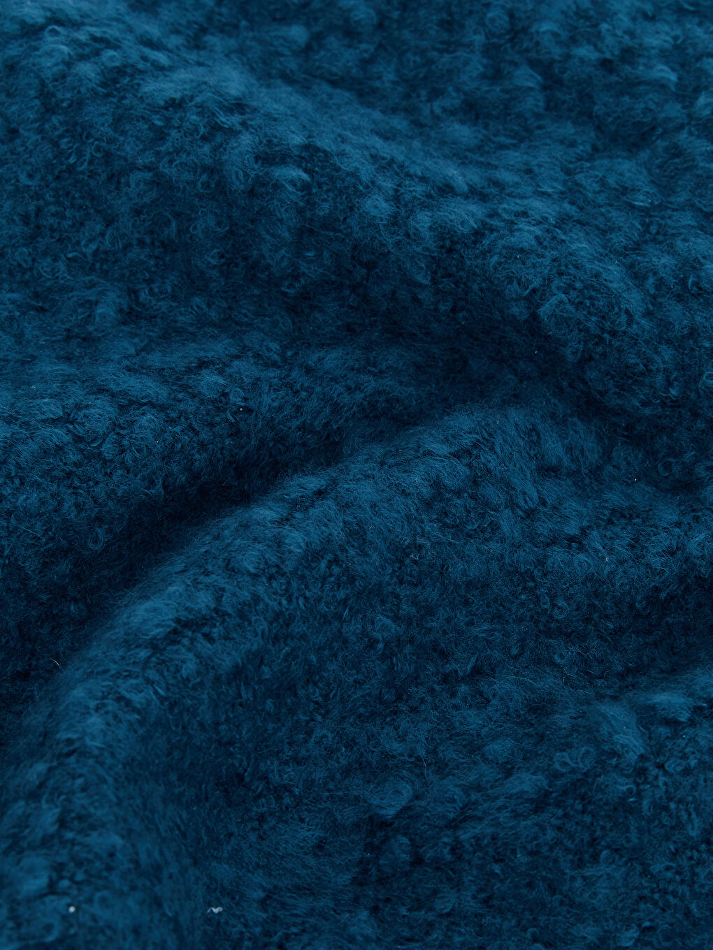 Petrol Püsküllü Kadın Atkı-2