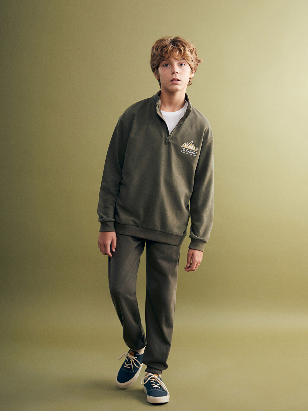 Funnel Neck Boys' Sweatshirt-1