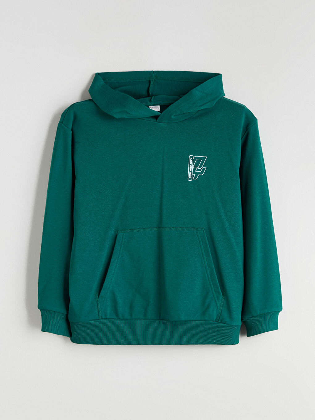 Yeşil Kapüşonlu Erkek Çocuk Sweatshirt-1