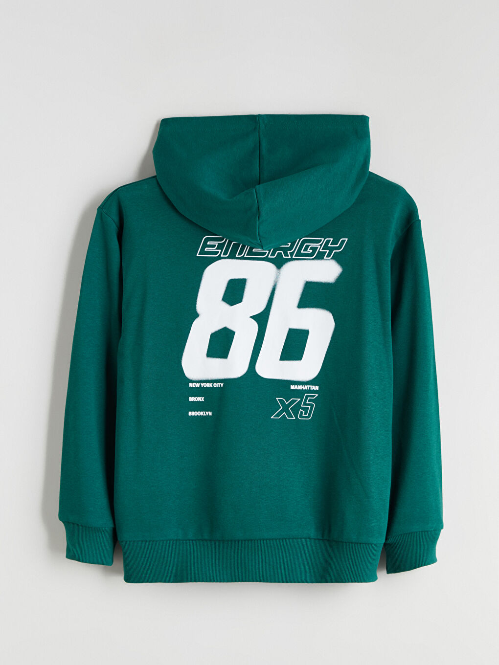 Yeşil Kapüşonlu Erkek Çocuk Sweatshirt-3