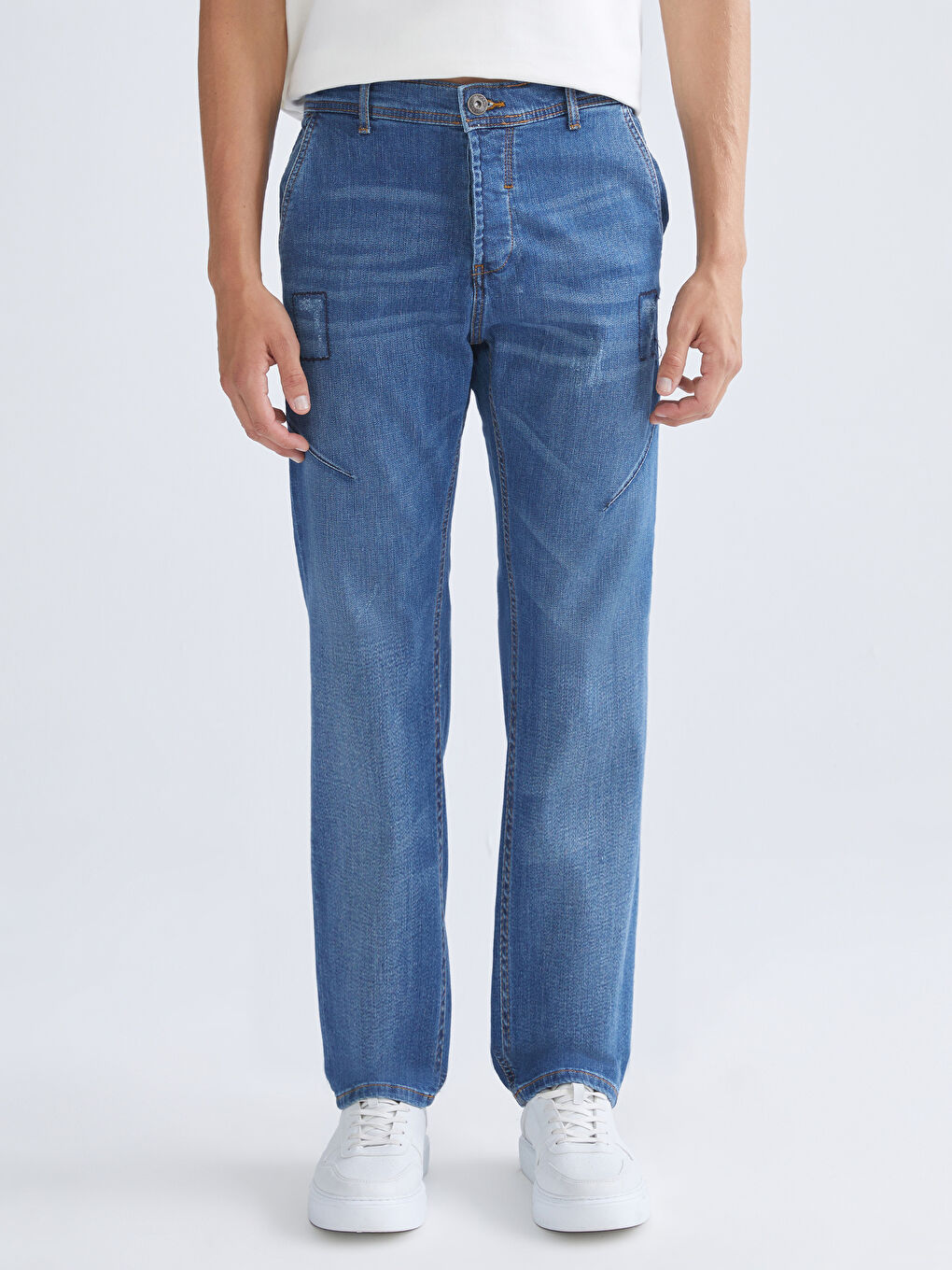 İndigo 750 Slim Fit Destroy Detaylı Erkek Jean Pantolon-1