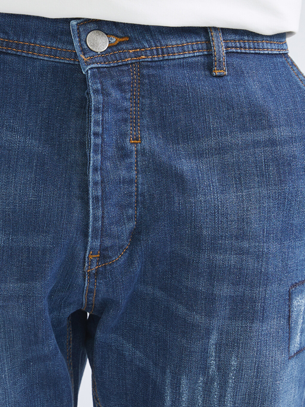 İndigo 750 Slim Fit Destroy Detaylı Erkek Jean Pantolon-2