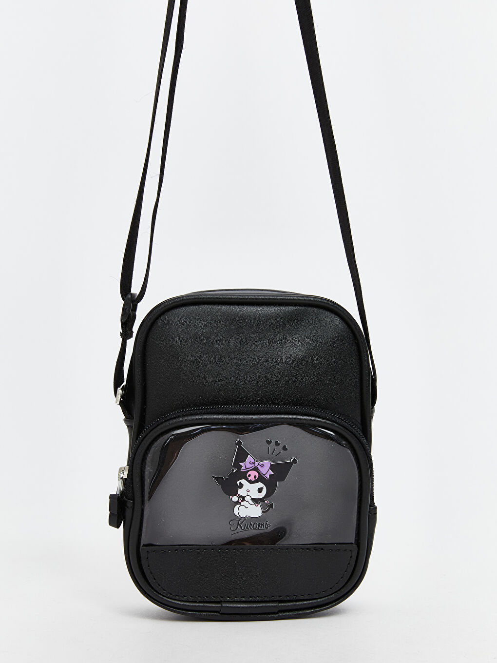 Siyah Kuromi Baskılı Kız Çocuk Çapraz Çanta-3