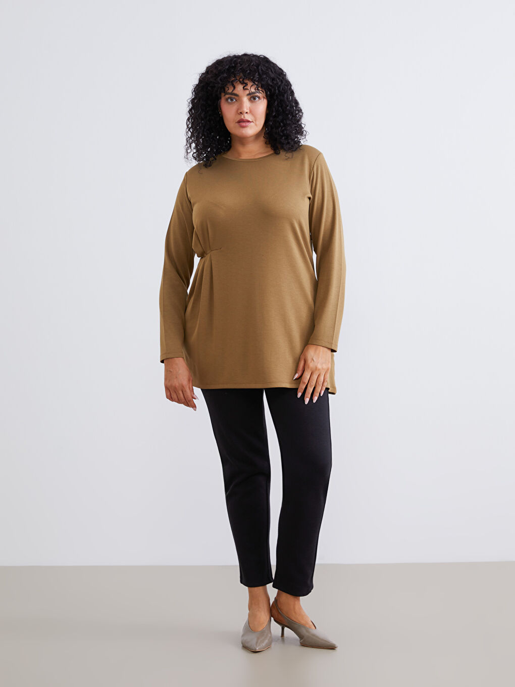 Plus Size Elastic Waist Women's Trousers