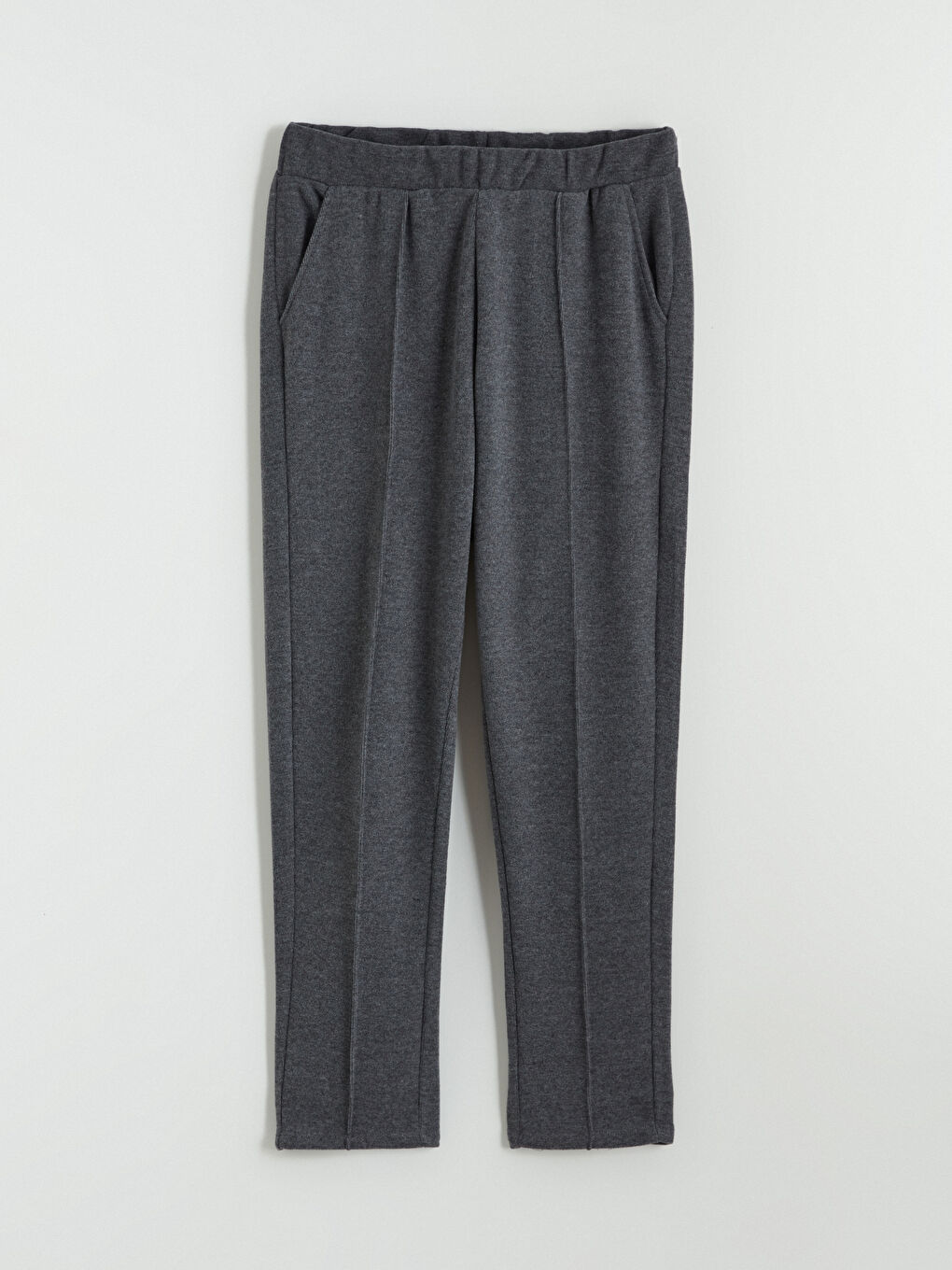 Plus Size Elastic Waist Women's Trousers-4