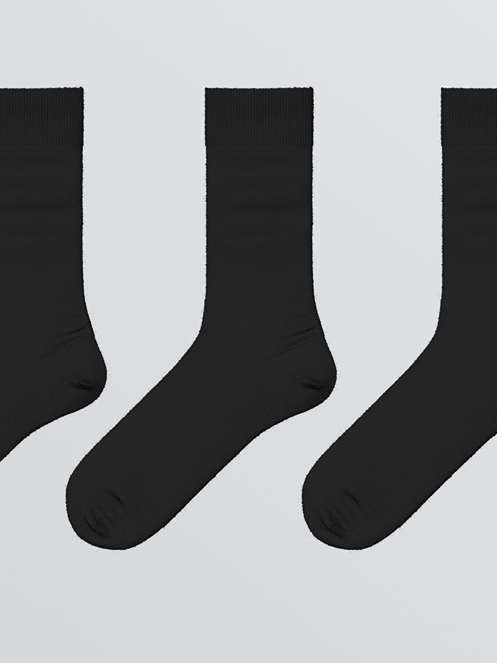 Siyah Erkek Soket Çorap 3'lü-1