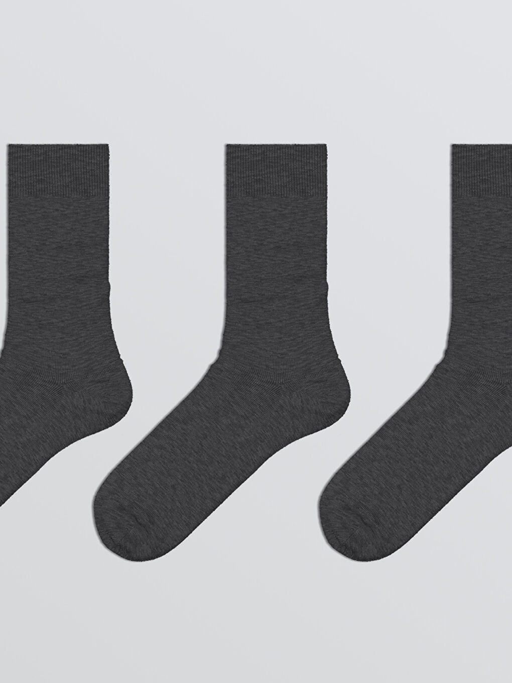 Antrasit Erkek Soket Çorap 3'lü-1