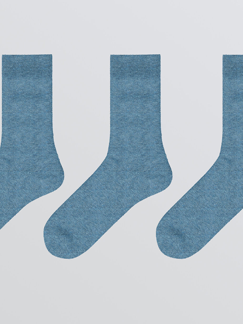 Mavi Erkek Soket Çorap 3'lü-1