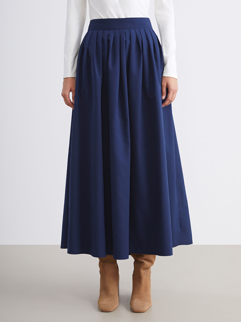 LCW Modest Woman NAVY Skirt -W5IM53Z8-Z5N