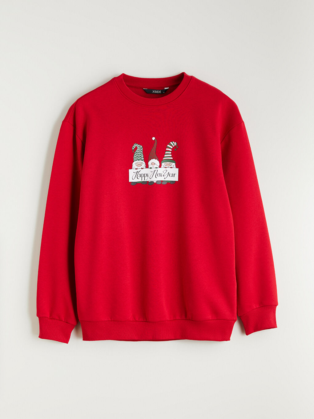 Свитшот с круглым вырезом и длинным рукавом на новогоднюю тематику для мужчин-4