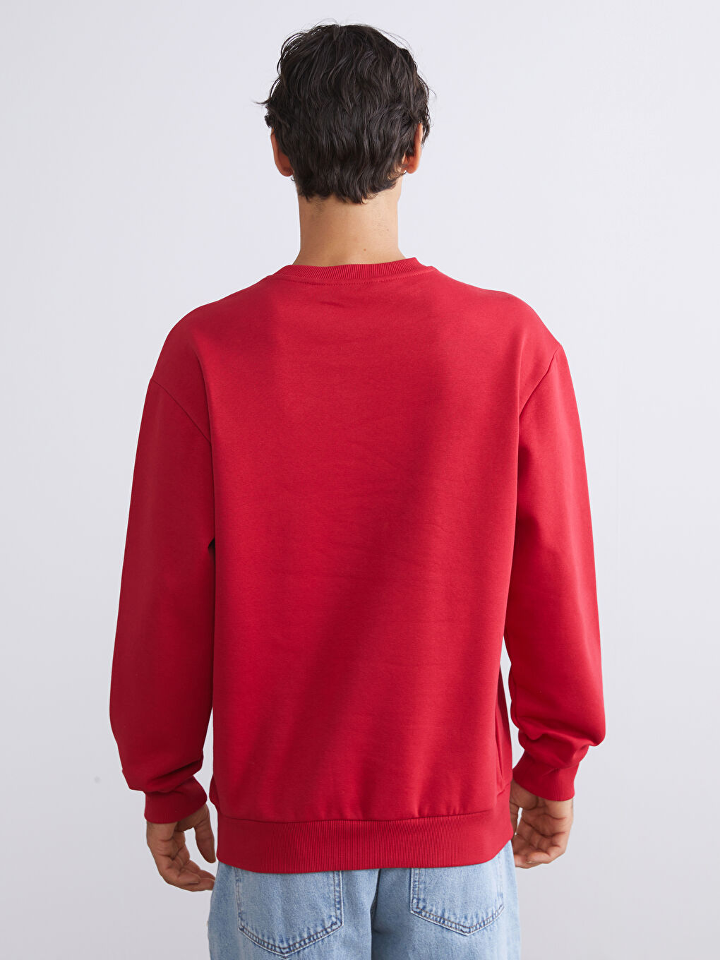 Свитшот с круглым вырезом и длинным рукавом на новогоднюю тематику для мужчин-3