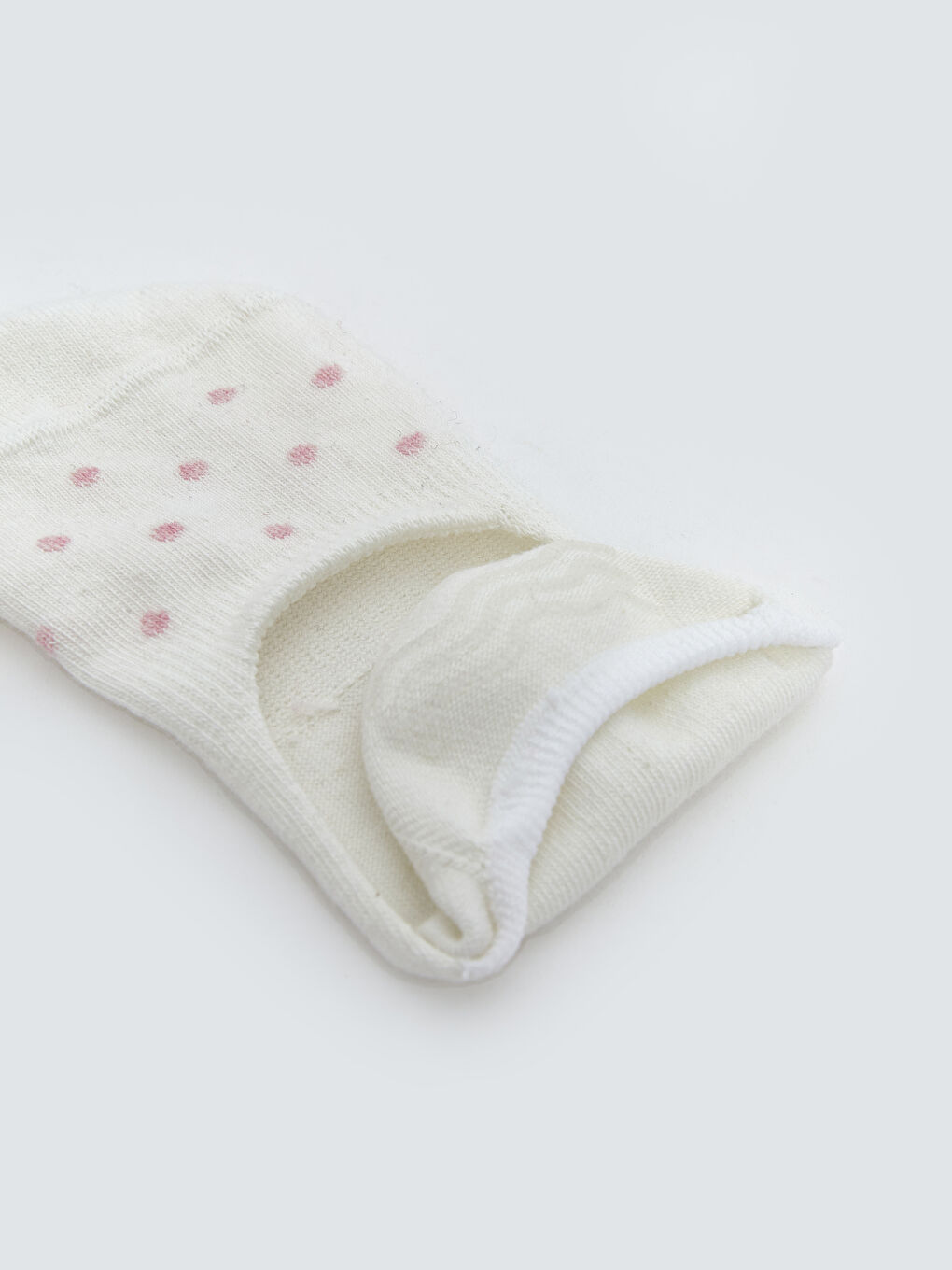 Beyaz Puantiyeli Kadın Babet Çorap 3'lü-1